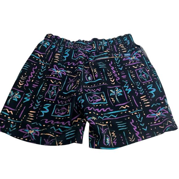Chubbies Men’s Swim Trunks Shorts Sz S Black Neon Retro 80s Geometric Pool Party - Picture 3 of 5